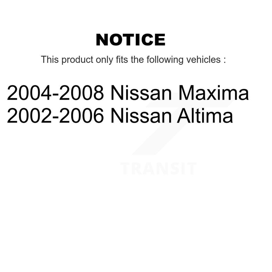 Front Rear Wheel Bearing And Hub Assembly Kit For Nissan Altima Maxima K70-101577