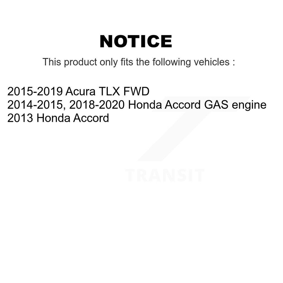 Front Rear Wheel Bearing And Hub Assembly Kit For Honda Accord Acura TLX K70-101690