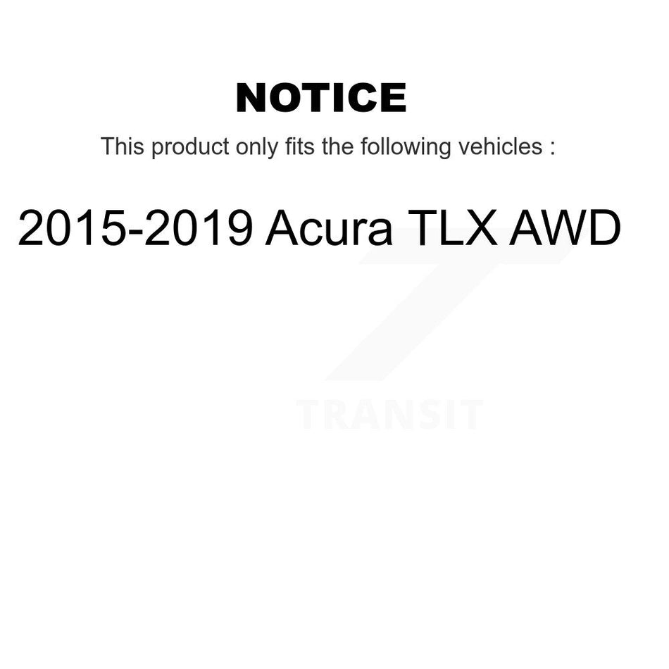 Front Rear Wheel Bearing And Hub Assembly Kit For 2015-2019 Acura TLX AWD K70-101691