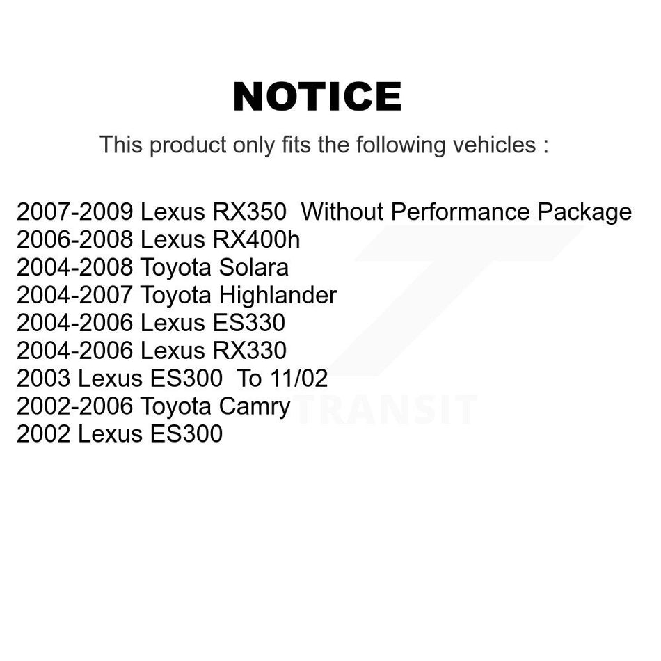 Front Suspension Control Arm And Ball Joint Assembly Link Kit For Toyota Camry Lexus Highlander RX350 RX330 Solara ES330 ES300 RX400h K72-100032