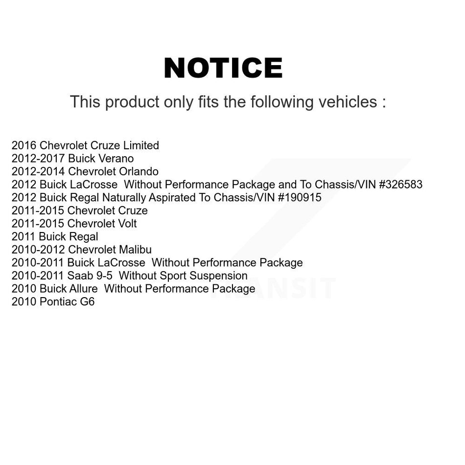 Front Suspension Link Pair For Chevrolet Cruze Malibu Buick Verano LaCrosse Limited Volt Regal Pontiac G6 Saab 9-5 Allure Orlando K72-100226