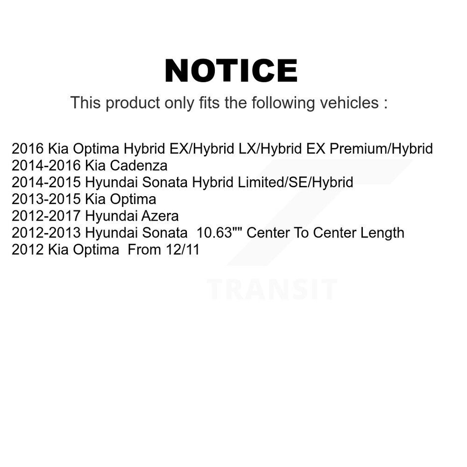 Front Suspension Link Pair For Hyundai Sonata Kia Optima Azera Cadenza K72-100232