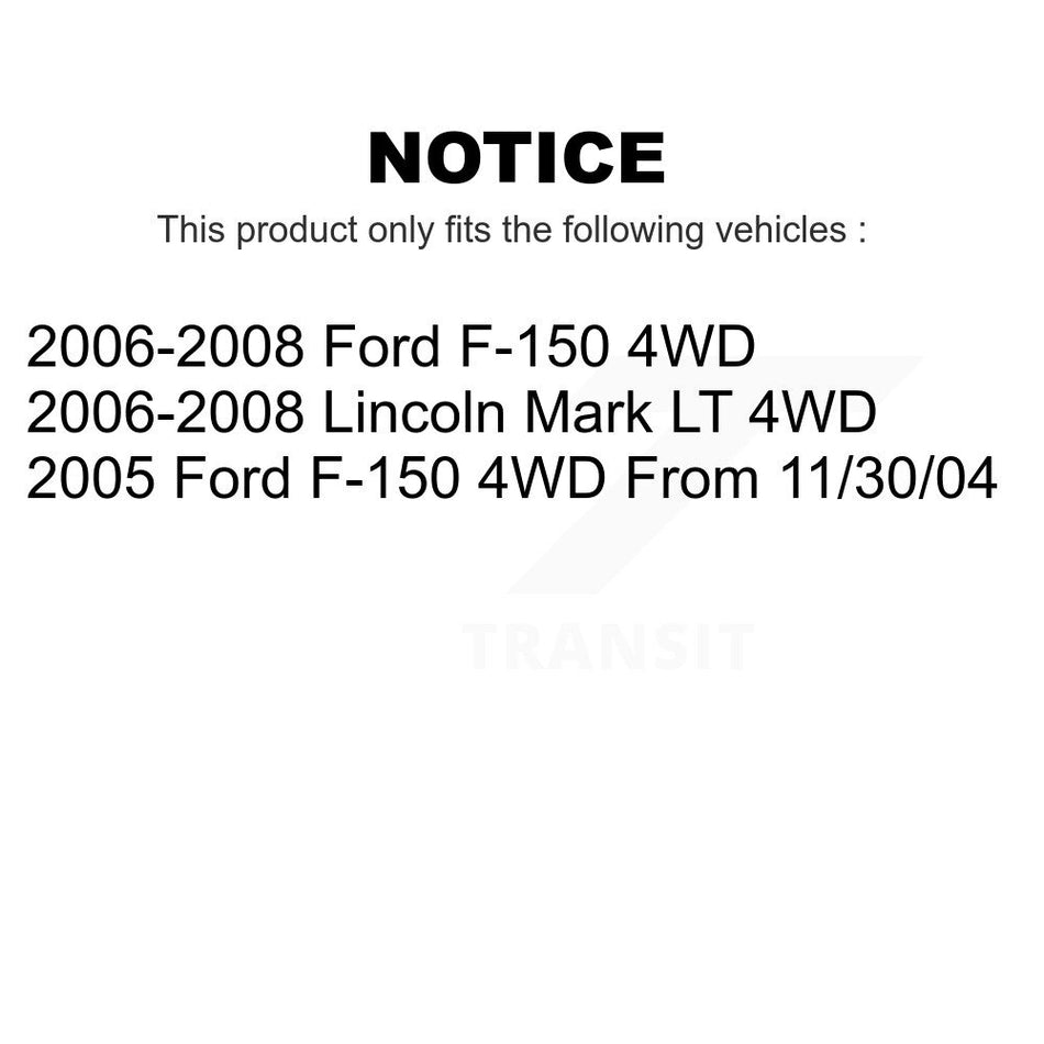 Front Suspension Link Pair For Ford F-150 Lincoln Mark LT 4WD K72-100246