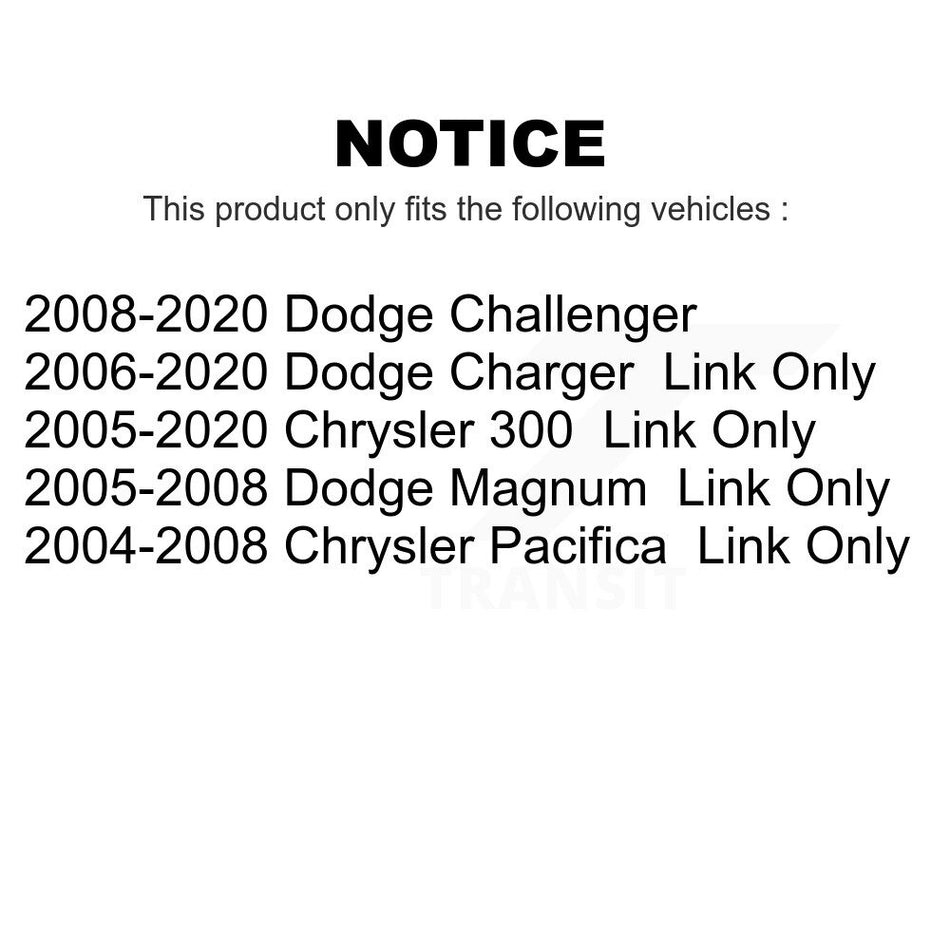 Rear Suspension Link Pair For Dodge Chrysler Charger 300 Challenger Pacifica Magnum K72-100338