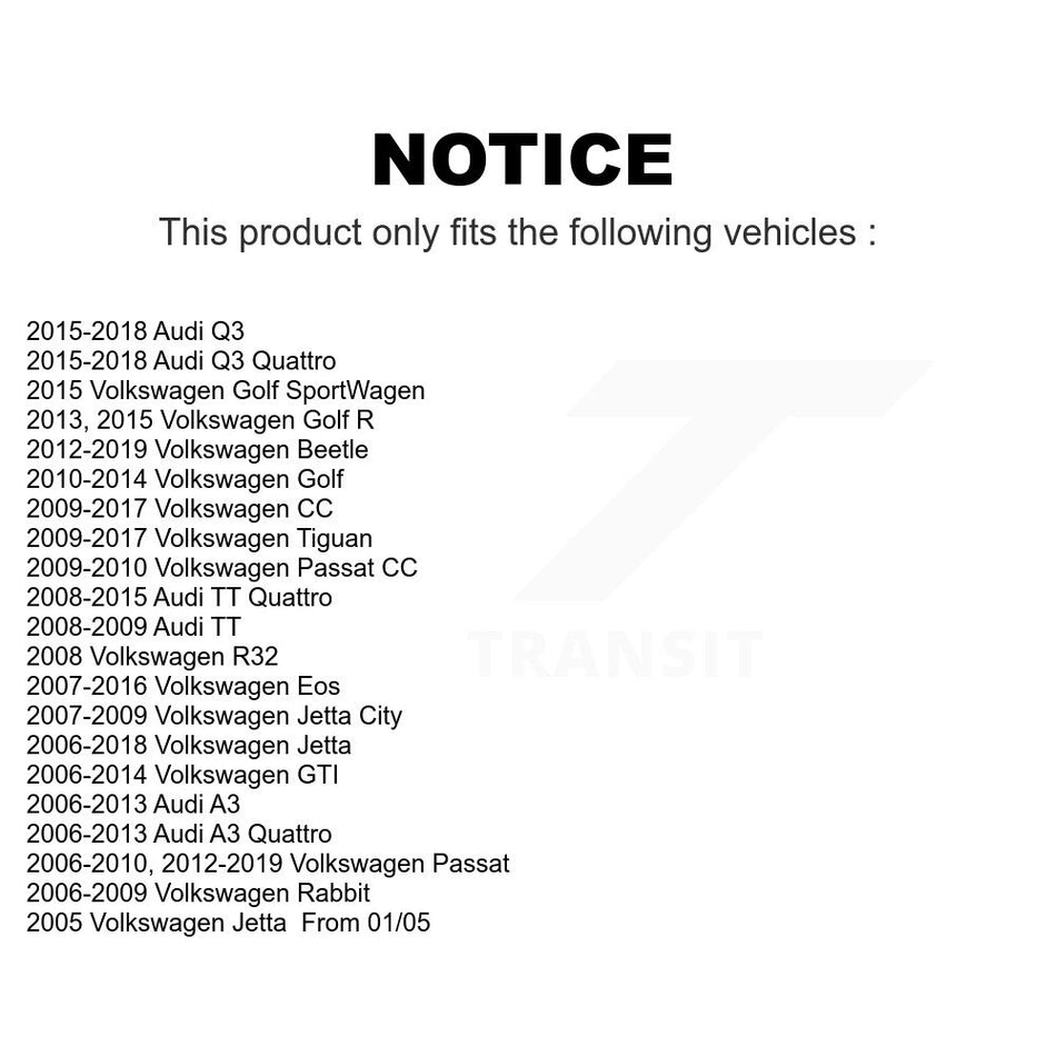 Rear Suspension Link Pair For Volkswagen Jetta Passat Tiguan Beetle Audi CC GTI Q3 Eos Golf Rabbit A3 SportWagen TT Quattro R R32 City K72-100375