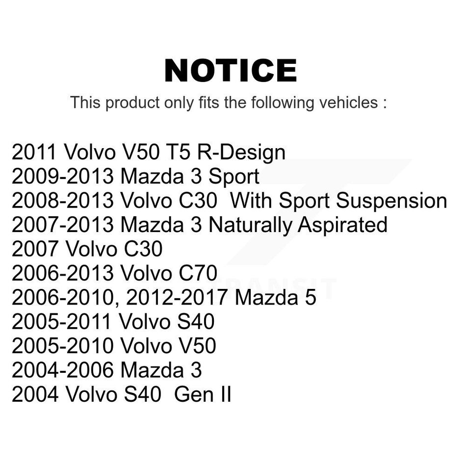 Rear Suspension Link Pair For Mazda 3 Volvo 5 S40 C70 C30 V50 Sport K72-100384