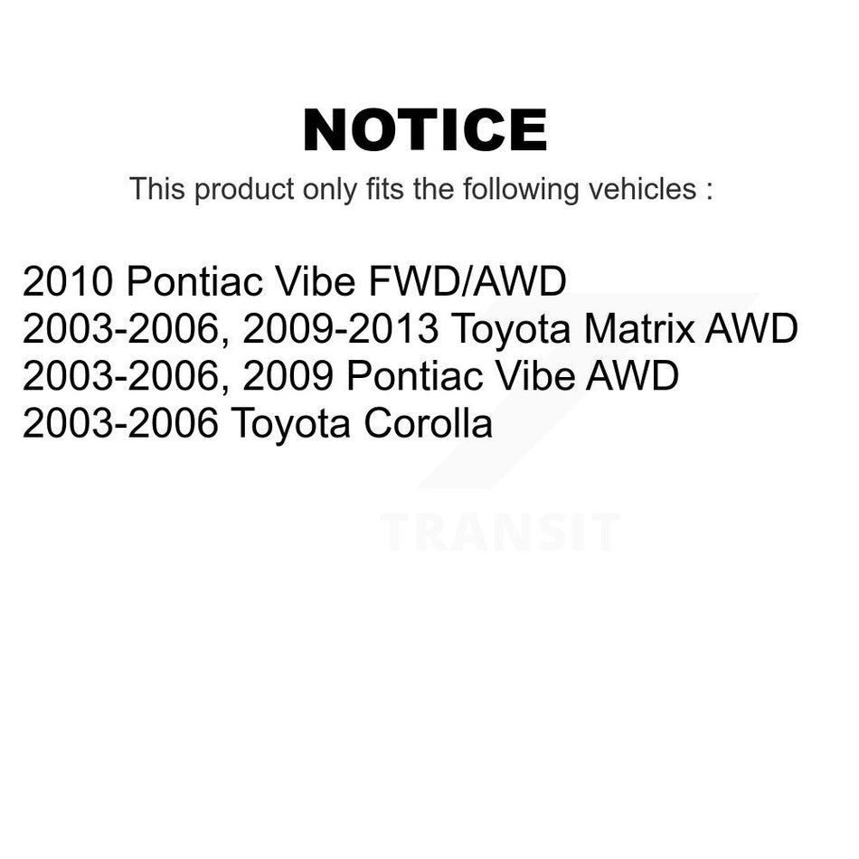 Rear Suspension Link Pair For Toyota Corolla Matrix Pontiac Vibe K72-100400