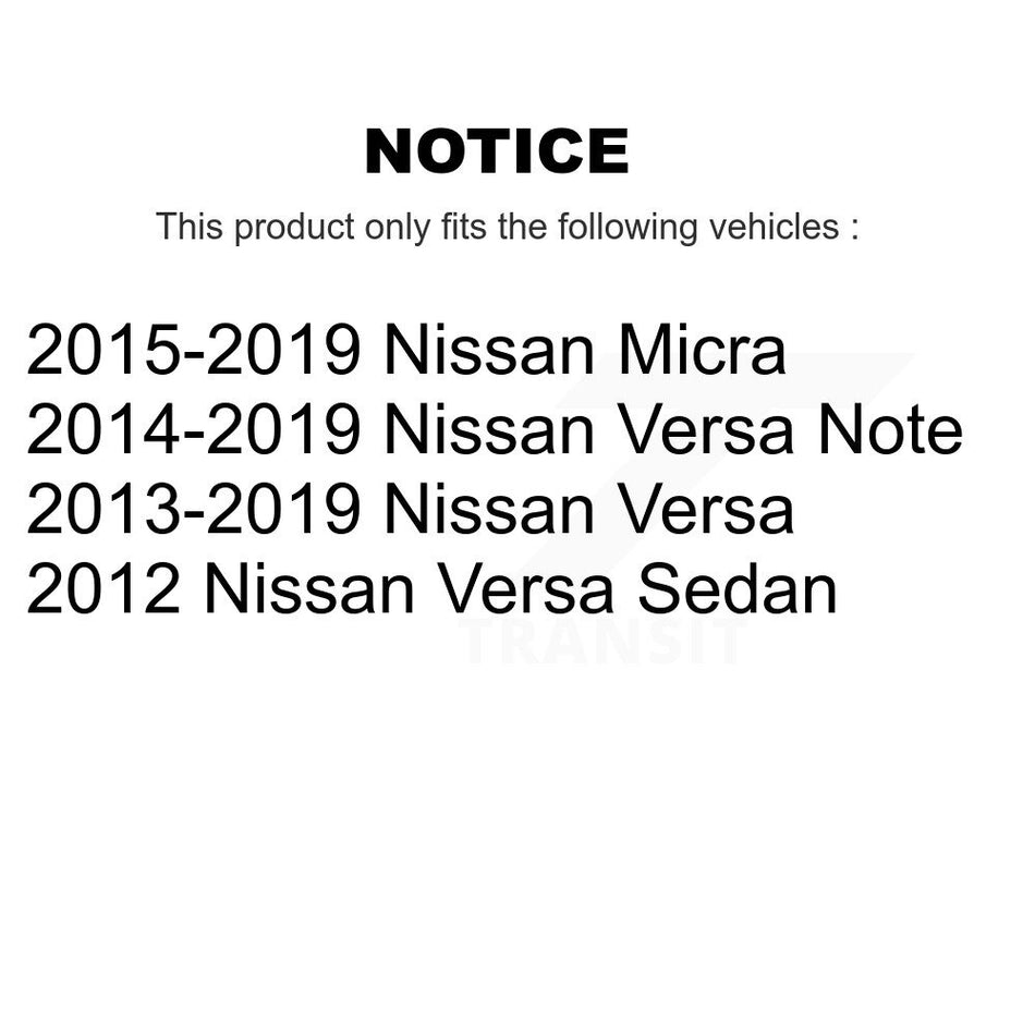 Front Suspension Control Arm And Ball Joint Assemblies Kit For Nissan Versa Note Micra K72-100628