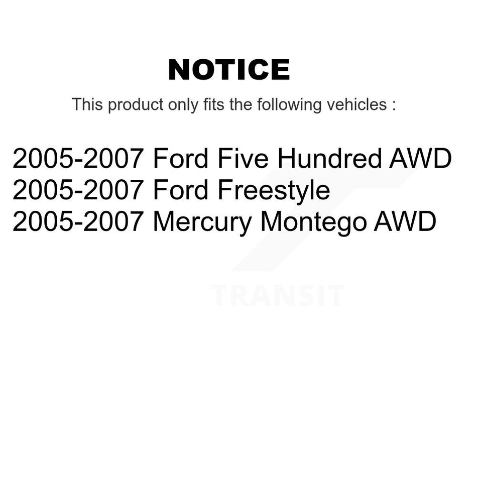 Front Suspension Control Arm And Ball Joint Assemblies Kit For 2005-2007 Ford Five Hundred Freestyle Mercury Montego K72-100629