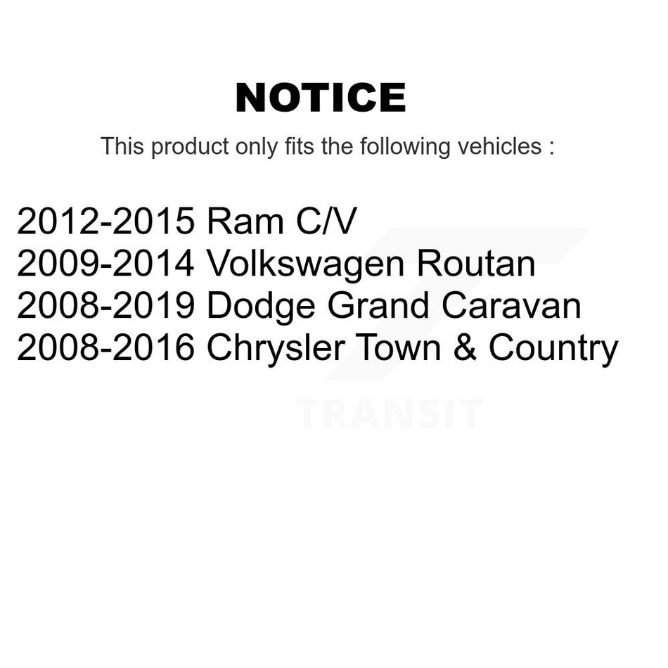 Front Suspension Control Arm And Ball Joint Assemblies Kit For Dodge Grand Caravan Chrysler Town & Country Volkswagen Routan Ram C/V K72-100632