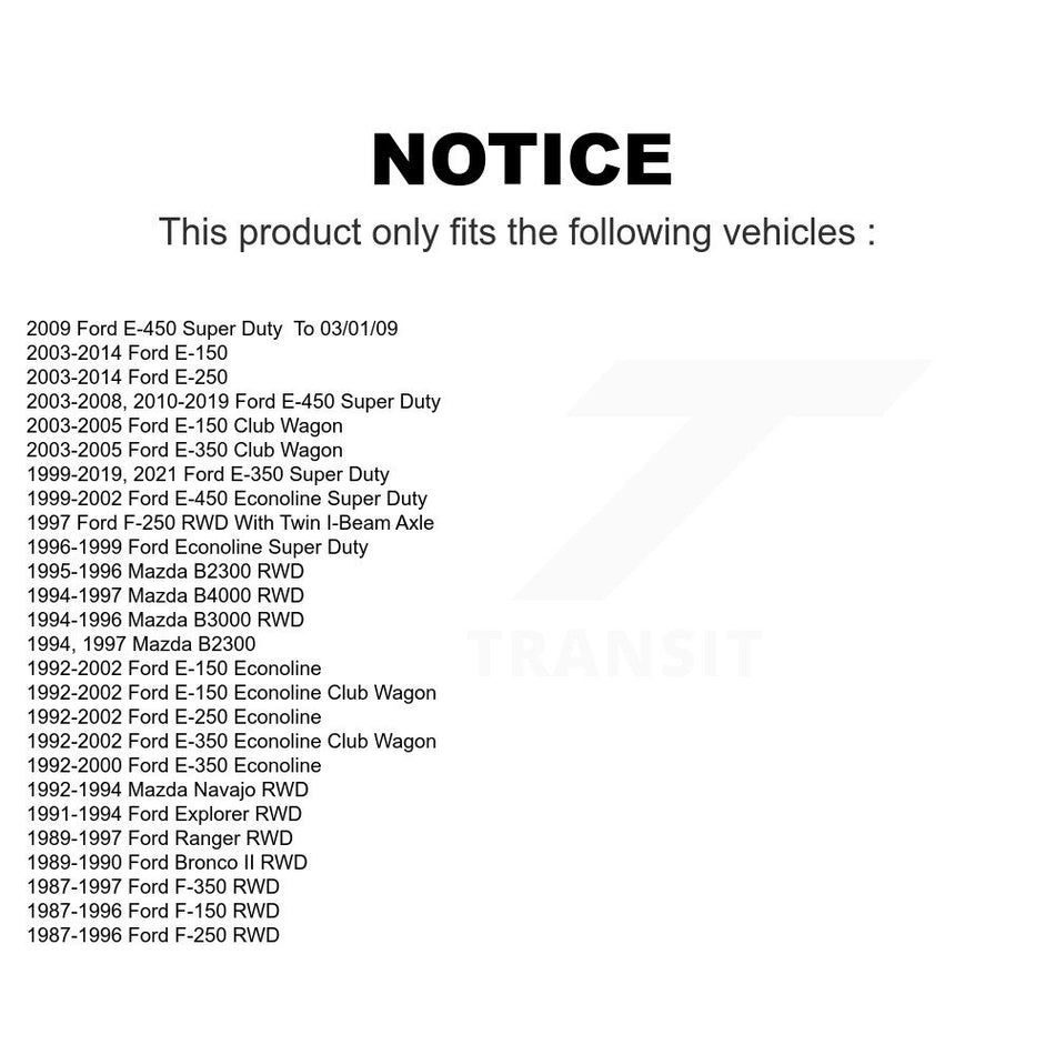 Front Suspension Ball Joints Pair For Ford F-150 E-350 Super Duty Ranger F-250 E-250 F-350 E-150 Econoline Club Wagon Explorer Mazda B2300 B4000 B3000 Bronco II E-450 Navajo K72-100669