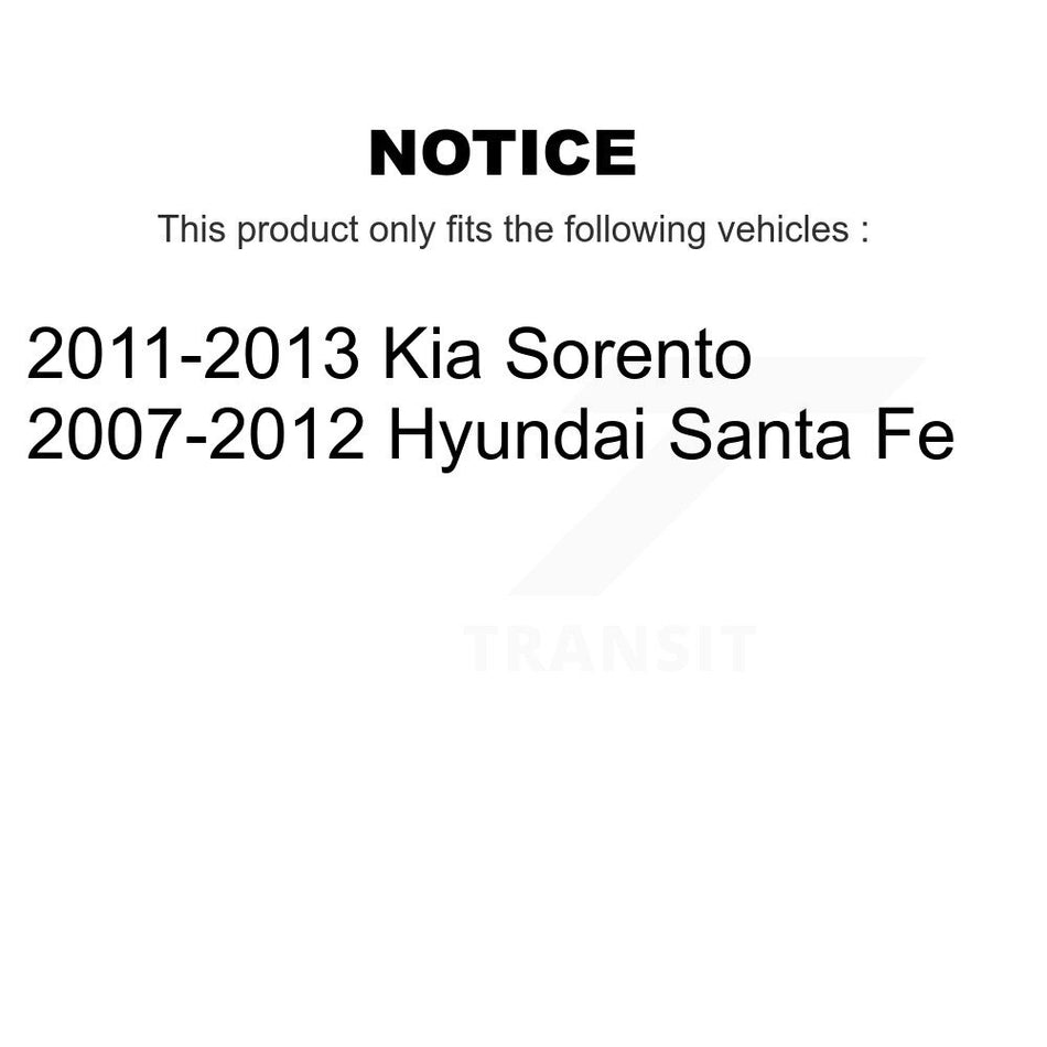 Front Suspension Control Arm And Ball Joint Assembly Steering Tie Rod End Stabilizer Bar Link Kit (8Pc) For Hyundai Santa Fe Kia Sorento K72-100682