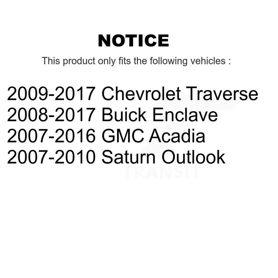 Front Rear Suspension Link Kit For Chevrolet Traverse GMC Acadia Buick Enclave Saturn Outlook K72-100800