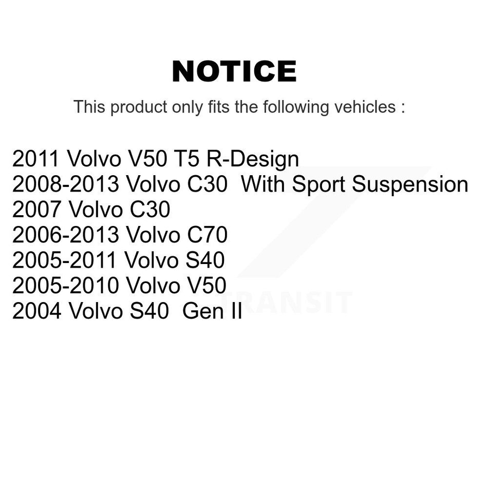 Front Rear Suspension Link Kit For Volvo S40 C70 C30 V50 K72-100831