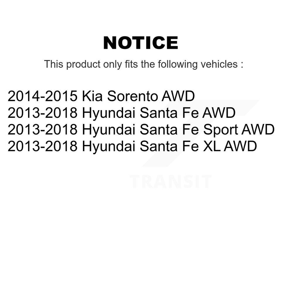 Front Rear Suspension Link Kit For Hyundai Santa Fe Sport Kia Sorento XL AWD K72-101140