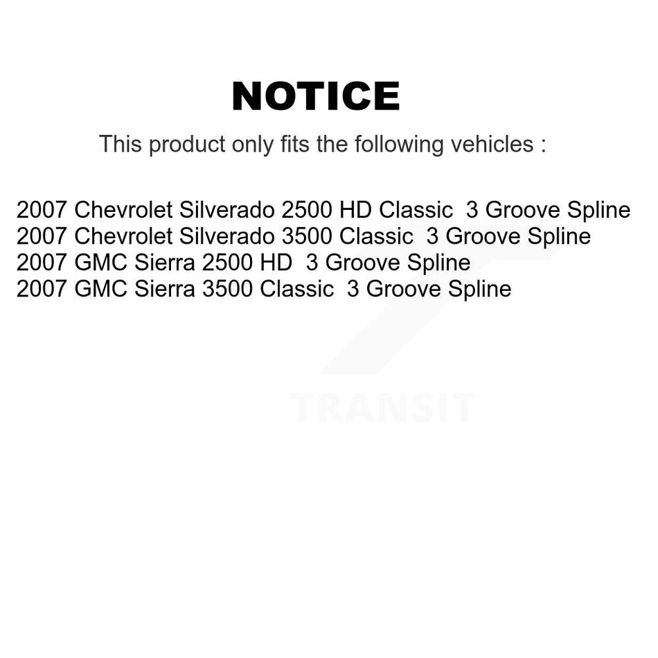 Front Control Arms Assembly And Lower Ball Joints Tie Rods Link Sway Bar Suspension Kit (13Pc) For 2007-2007 Chevrolet Silverado 2500 HD Classic GMC Sierra 3500 3 Groove Spline K72-101177