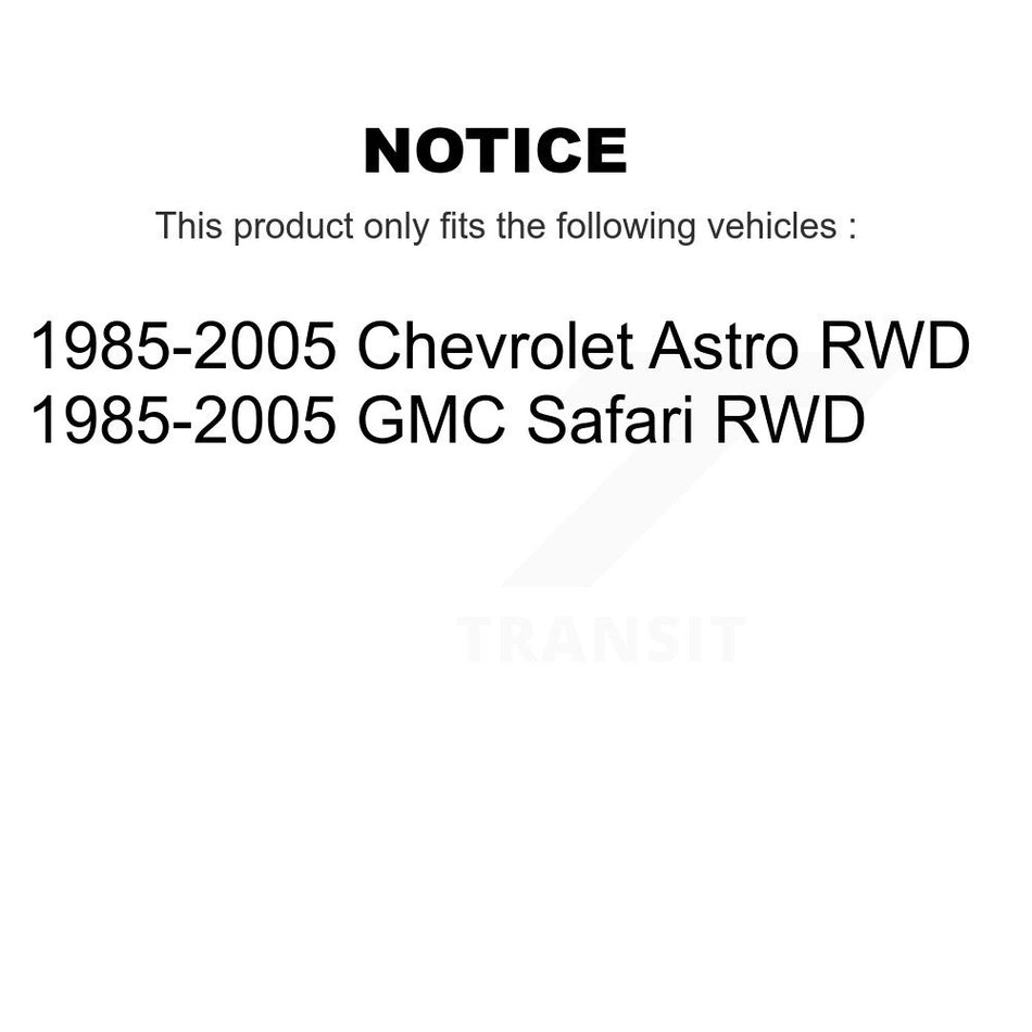 Front Rear Suspension Shock Absorber Kit For 1985-2005 Chevrolet Astro GMC Safari RWD K78-100180