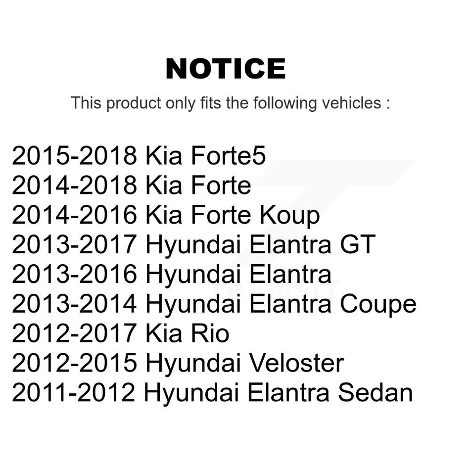 Rear Suspension Shock Absorber Pair For Hyundai Elantra Kia Forte Rio Veloster GT Forte5 Coupe Koup K78-100333