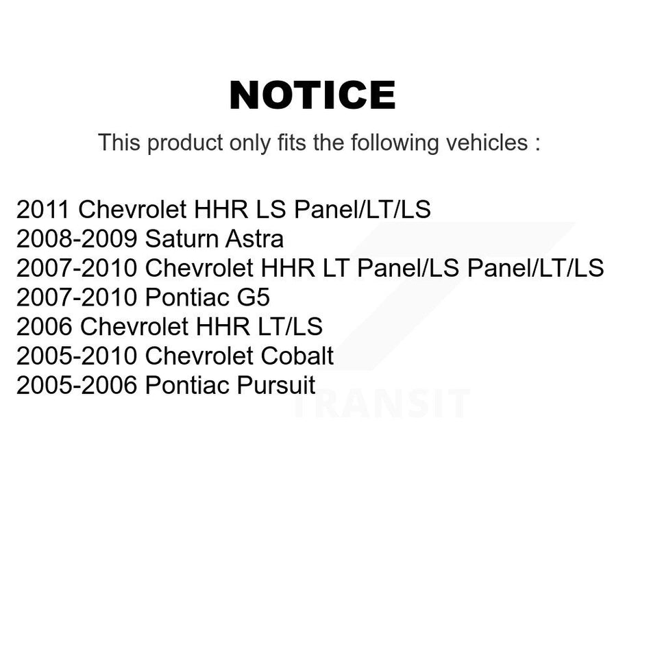 Rear Suspension Shock Absorber Pair For Chevrolet Cobalt HHR Pontiac G5 Saturn Astra Pursuit K78-100338