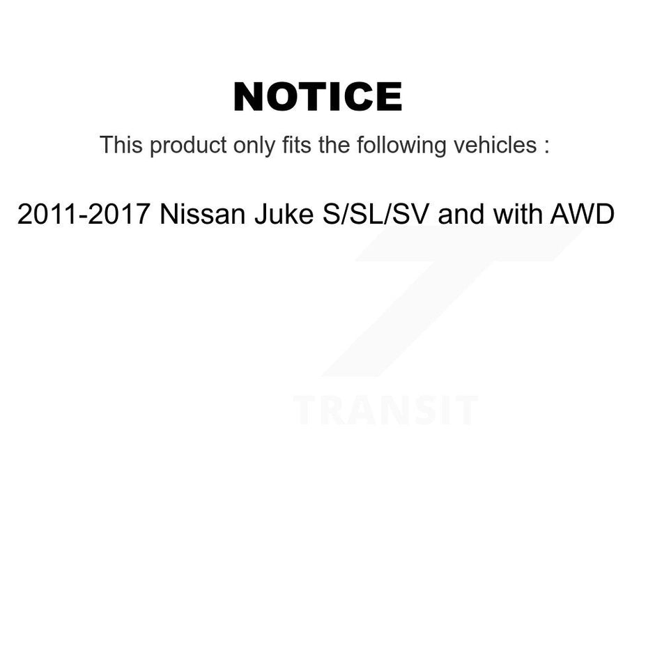 Rear Suspension Shock Absorber Pair For 2011-2017 Nissan Juke S SL SV with AWD K78-100393