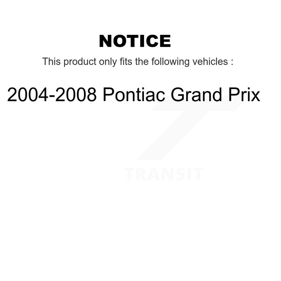 Front Complete Suspension Shocks Strut And Coil Spring Mount Assemblies Pair For 2004-2008 Pontiac Grand Prix K78A-100003