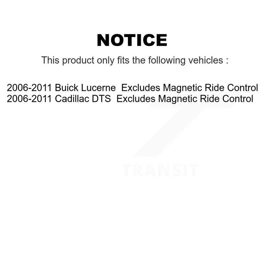 Front Complete Suspension Shocks Strut And Coil Spring Mount Assemblies Pair For 2006-2011 Buick Lucerne Cadillac DTS Excludes Magnetic Ride Control K78A-100054