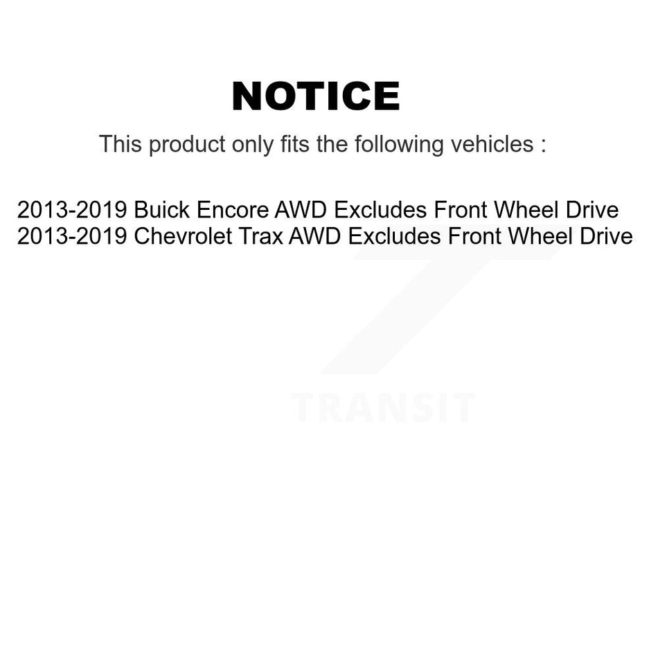 Front Complete Suspension Shocks Strut And Coil Spring Mount Assemblies Kit For 2013-2019 Buick Encore Chevrolet Trax Excludes Wheel Drive AWD K78A-100172