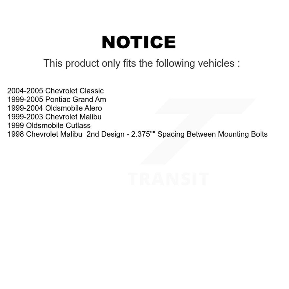 Rear Complete Suspension Shocks Strut And Coil Spring Mount Assemblies Pair For Chevrolet Pontiac Grand Am Malibu Oldsmobile Alero Classic Cutlass K78A-100234