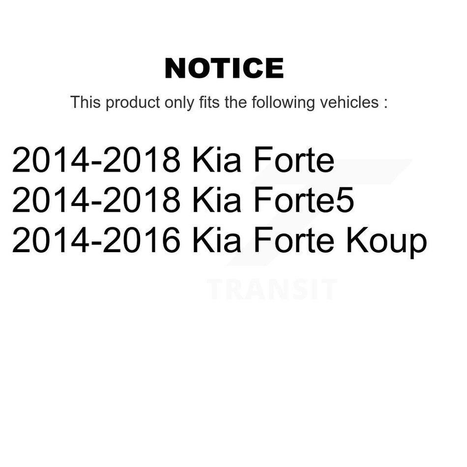 Front Complete Suspension Shocks Strut And Coil Spring Mount Assemblies Kit For Kia Forte Forte5 Koup K78A-100361