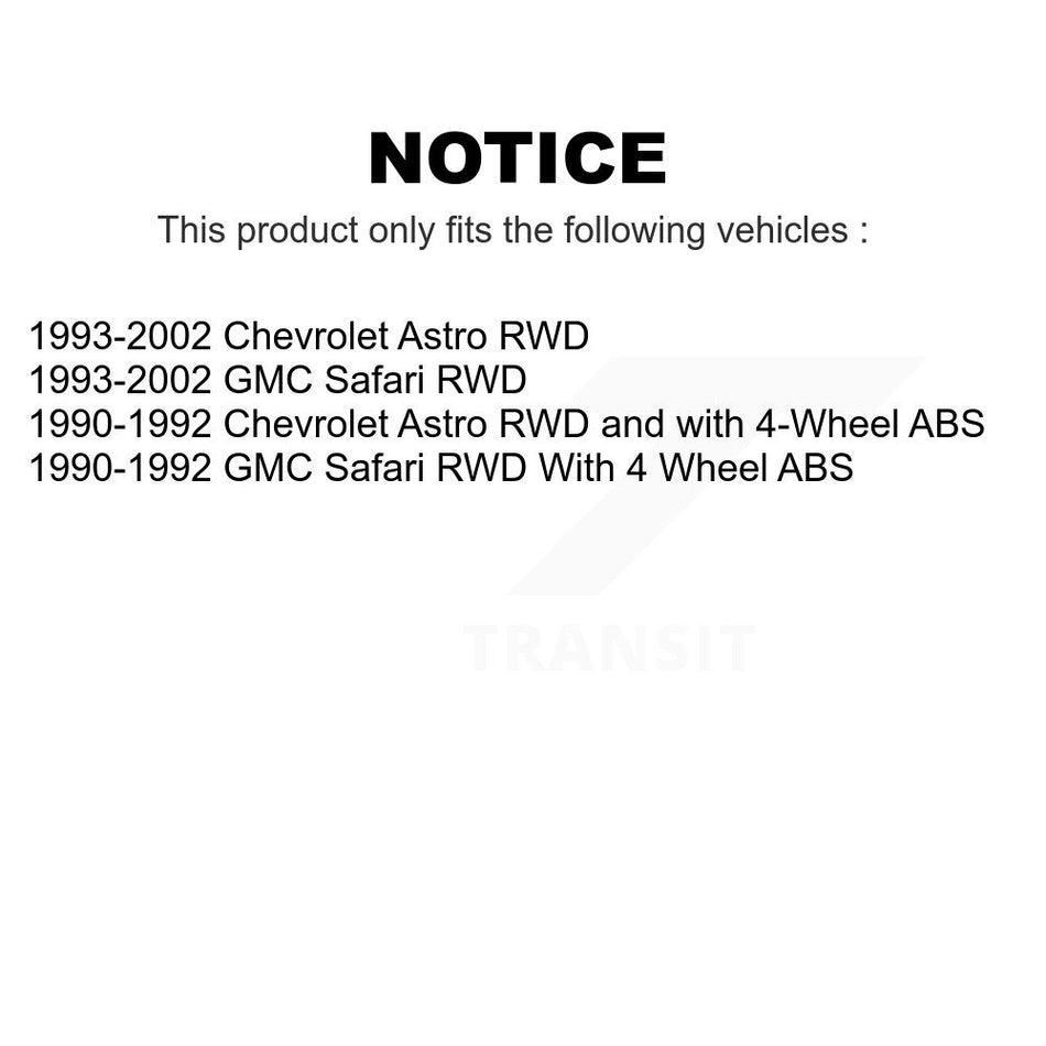 Front Disc Brake Rotors And Hub Assembly Pair For Chevrolet Astro GMC Safari K8-100005