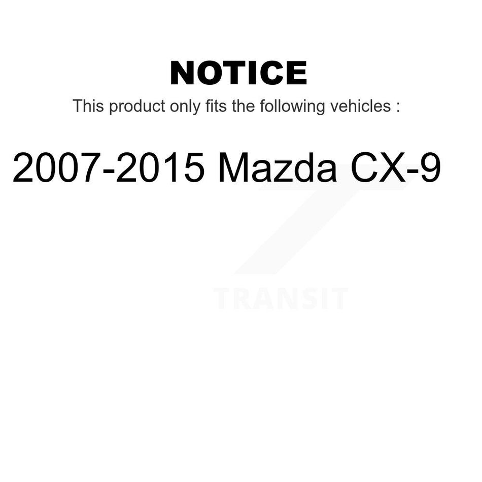 Front Disc Brake Rotors Pair For 2007-2015 Mazda CX-9 K8-100453