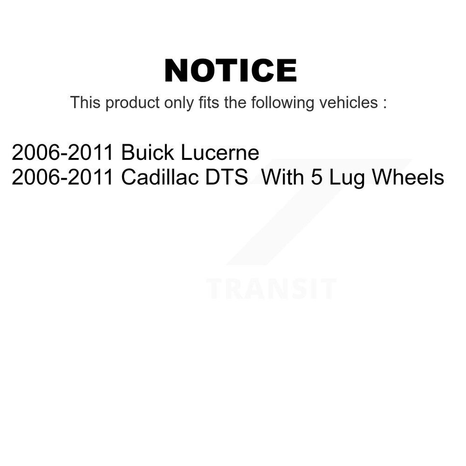 Rear Disc Brake Rotors Pair For 2006-2011 Buick Lucerne Cadillac DTS K8-100595