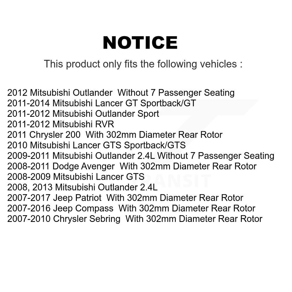 Front Rear Disc Brake Rotors Kit For Jeep Patriot Compass Chrysler Dodge Avenger Mitsubishi Sebring Lancer 200 Outlander Sport RVR K8-101199