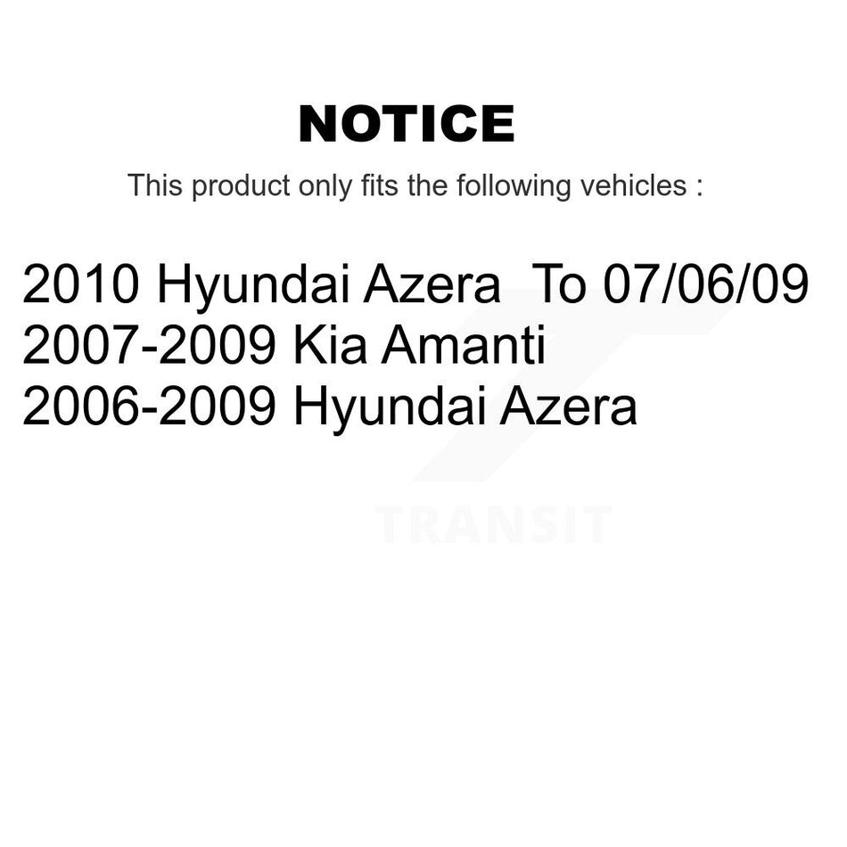 Front Rear Disc Brake Rotors Kit For Hyundai Azera Kia Amanti K8-101381