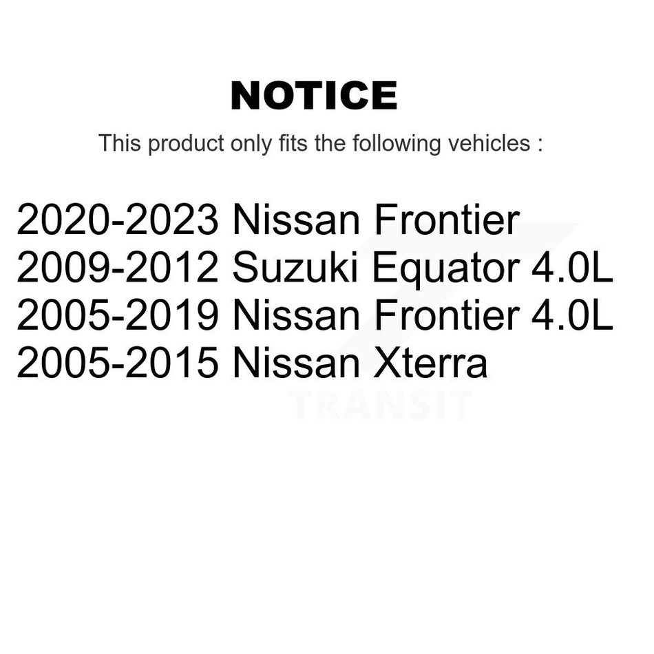 Front Rear Disc Brake Rotors Kit For Nissan Frontier Xterra Suzuki Equator K8-101414