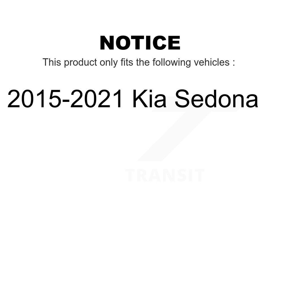 Front Disc Brake Rotors Pair For 2015-2021 Kia Sedona K8-101763