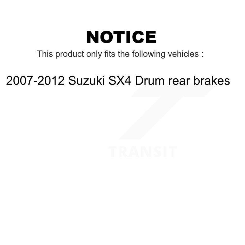 Rear Brake Drums Pair For 2007-2012 Suzuki SX4 Drum rear brakes K8-101850