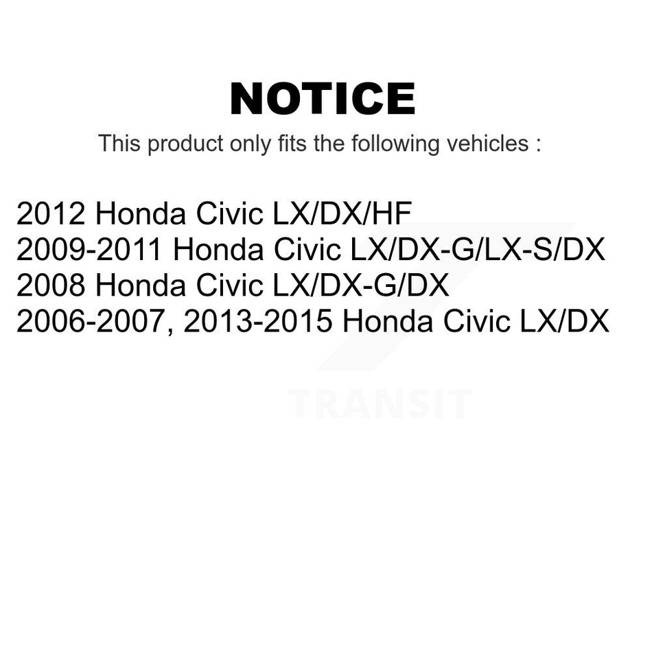 Rear Brake Drums Pair For Honda Civic K8-101873