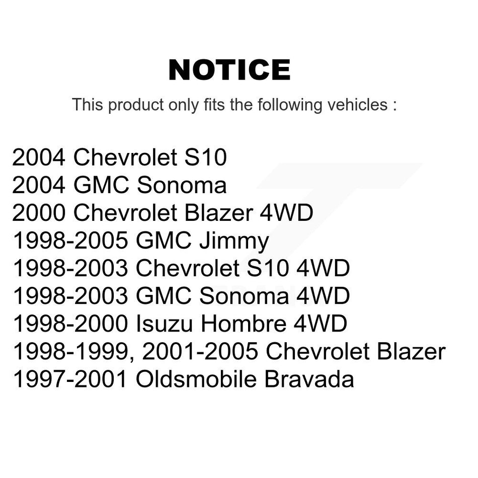 Front Disc Brake Rotors And Ceramic Pads Kit For Chevrolet S10 Blazer GMC Sonoma Jimmy Oldsmobile Bravada Isuzu Hombre K8C-100038