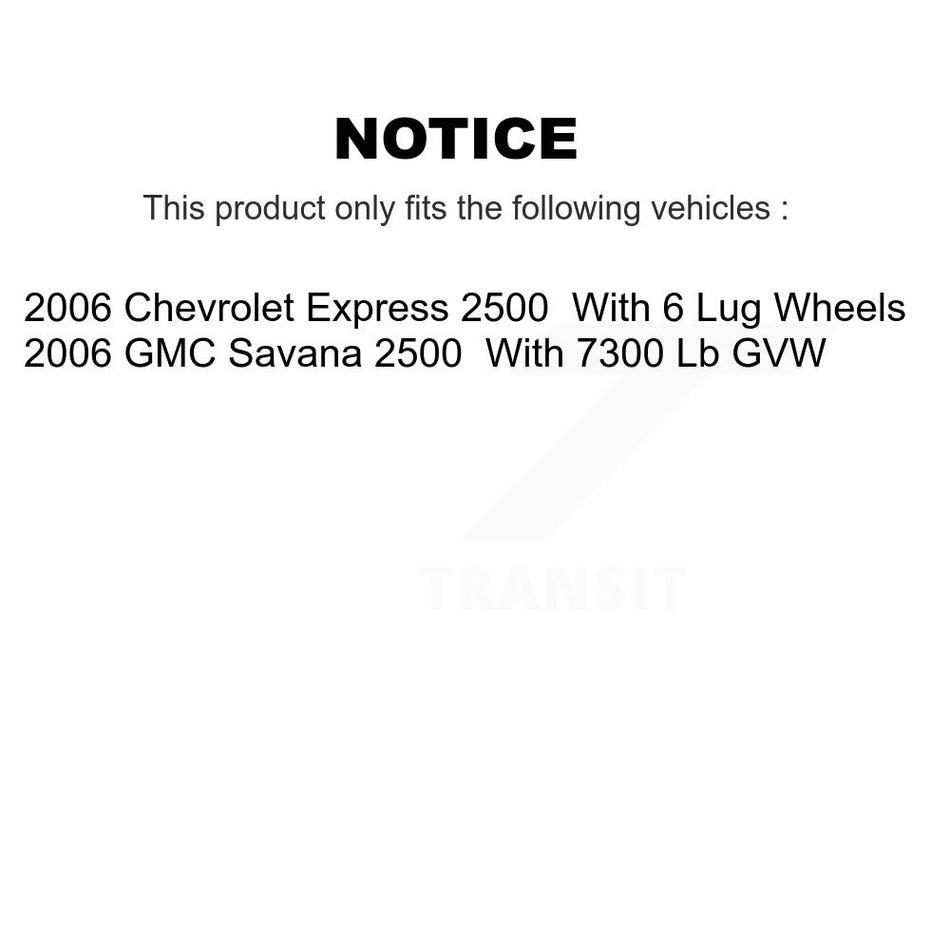 Front Disc Brake Rotors And Ceramic Pads Kit For 2006-2006 Chevrolet Express 2500 GMC Savana K8C-100291