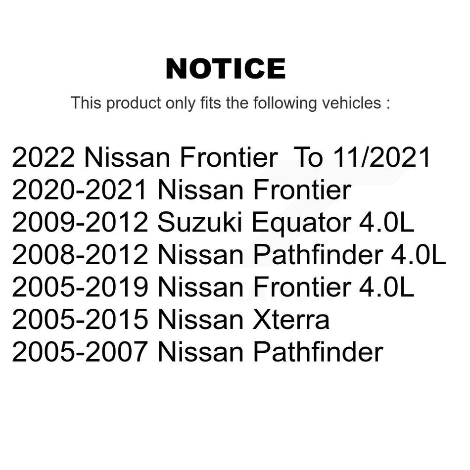 Front Disc Brake Rotors And Ceramic Pads Kit For Nissan Frontier Pathfinder Xterra Suzuki Equator K8C-100464