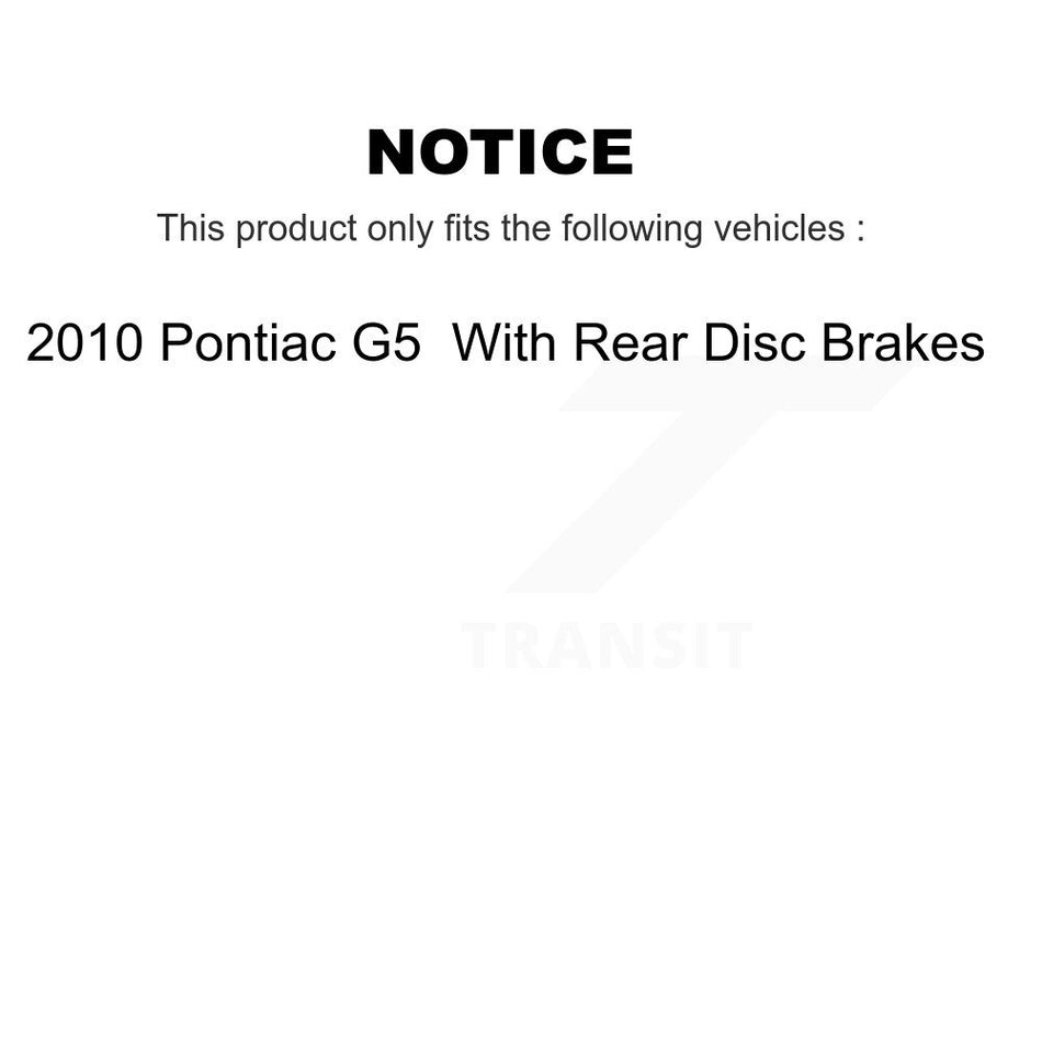 Front Disc Brake Rotors And Ceramic Pads Kit For 2010 Pontiac G5 With Rear Brakes K8C-100656