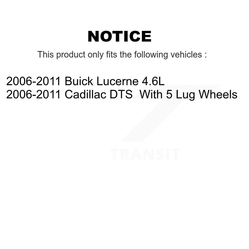 Front Rear Disc Brake Rotors And Ceramic Pads Kit For 2006-2011 Buick Lucerne Cadillac DTS K8C-101042