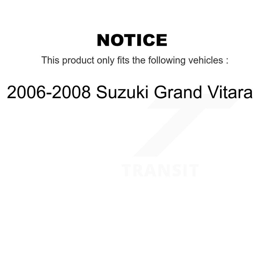 Front Rear Disc Brake Rotors Ceramic Pads And Drum Kit For 2006-2008 Suzuki Grand Vitara K8C-102592