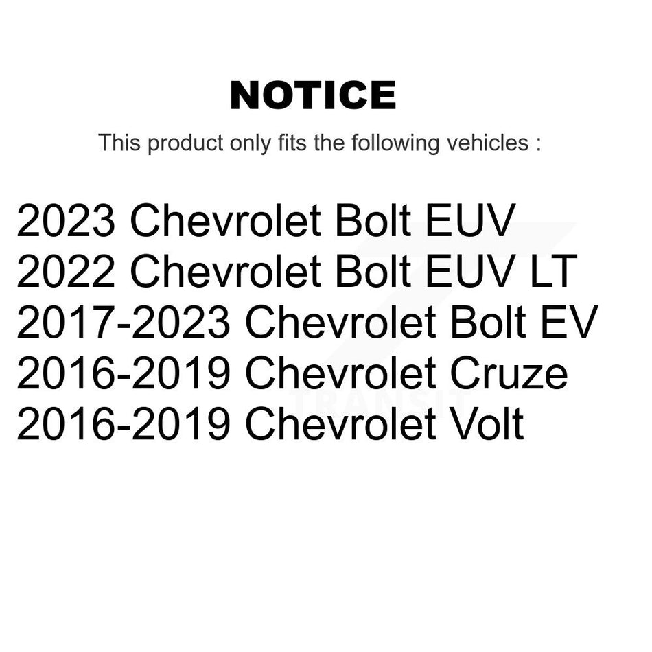 Front Disc Brake Rotors And Semi-Metallic Pads Kit For Chevrolet Cruze Volt Bolt EV EUV K8F-100082