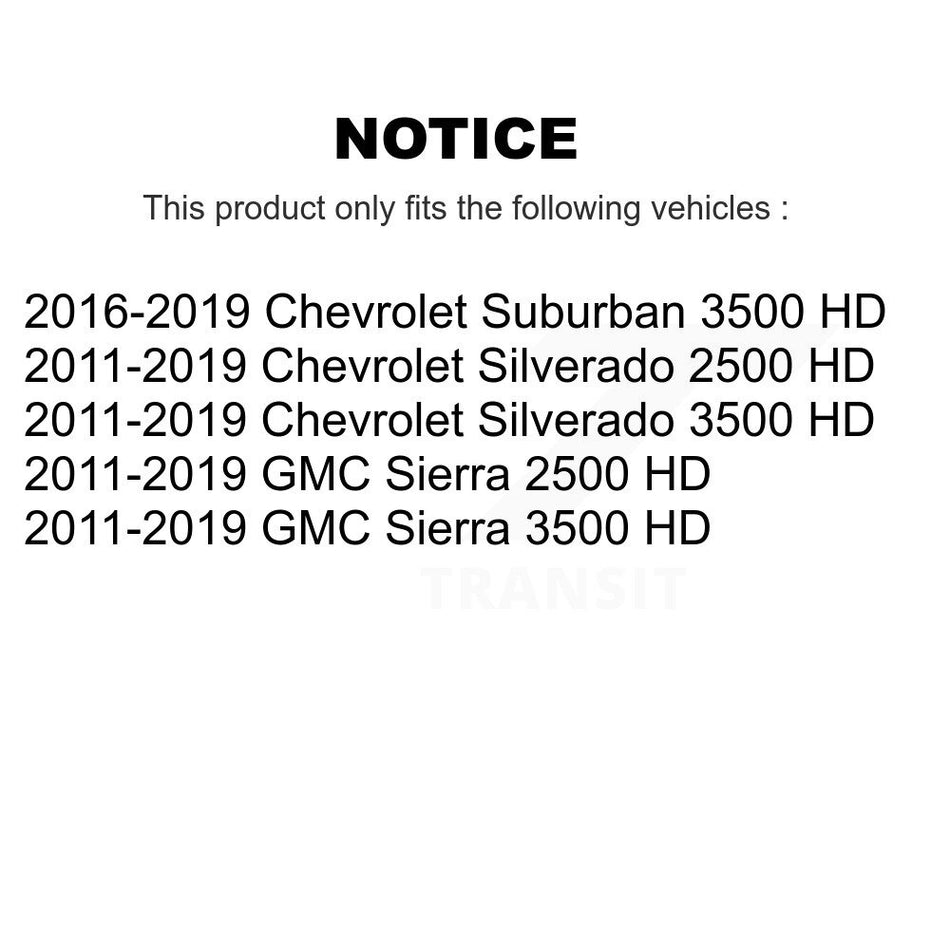 Front Disc Brake Rotors And Semi-Metallic Pads Kit For Chevrolet Silverado 2500 HD GMC Sierra 3500 Suburban K8F-100086