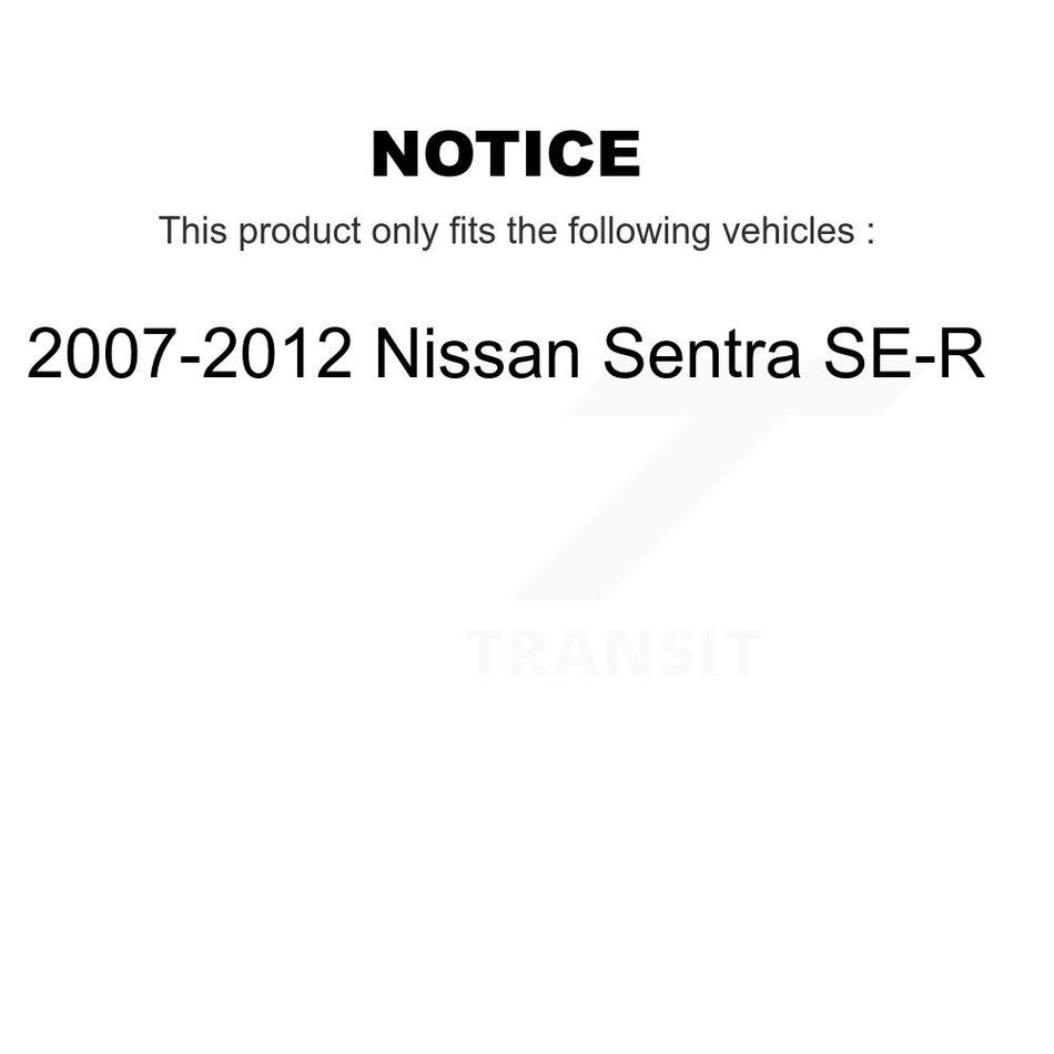 Front Disc Brake Rotors And Semi-Metallic Pads Kit For 2007-2012 Nissan Sentra SE-R K8F-100518