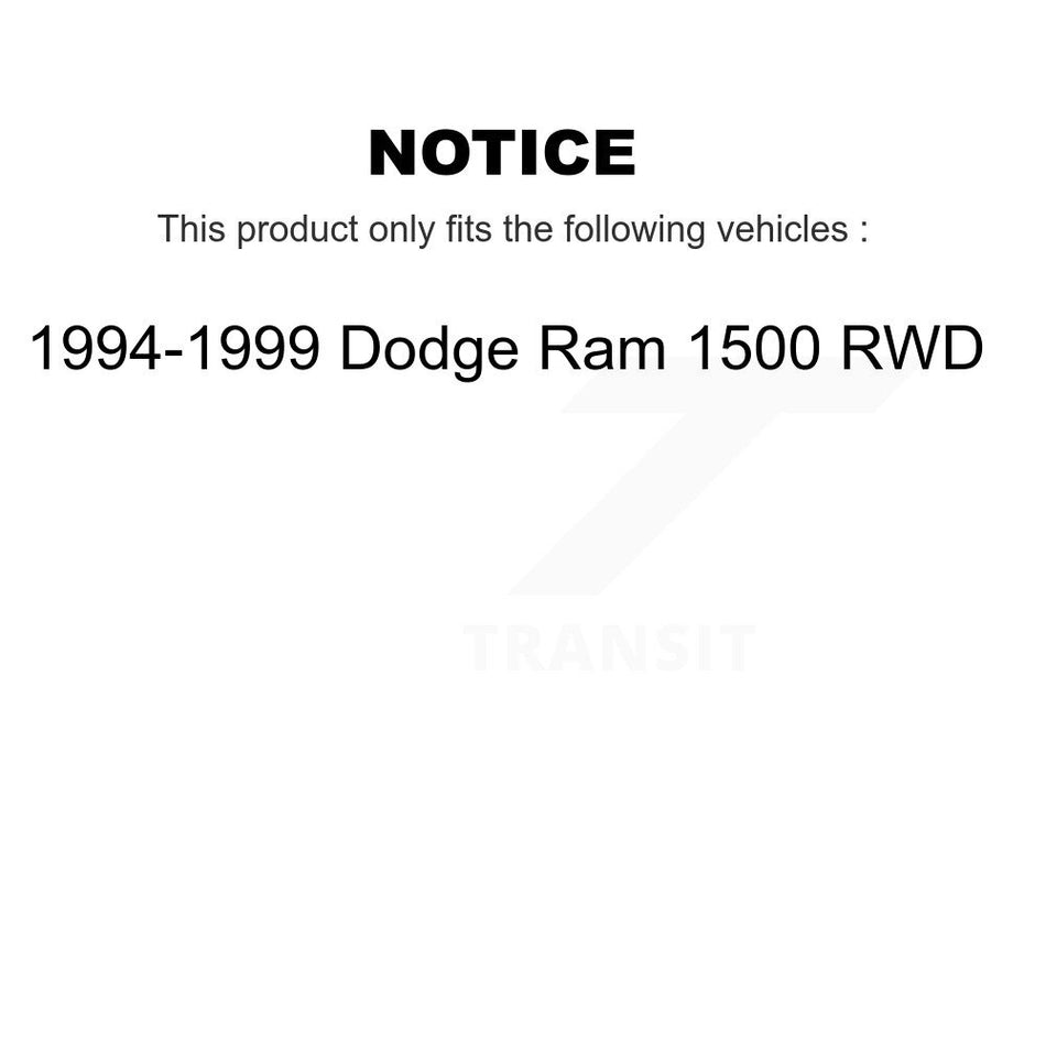 Front Disc Brake Rotors Hub Assembly And Semi-Metallic Pads Kit For 1994-1999 Dodge Ram 1500 RWD K8F-100707