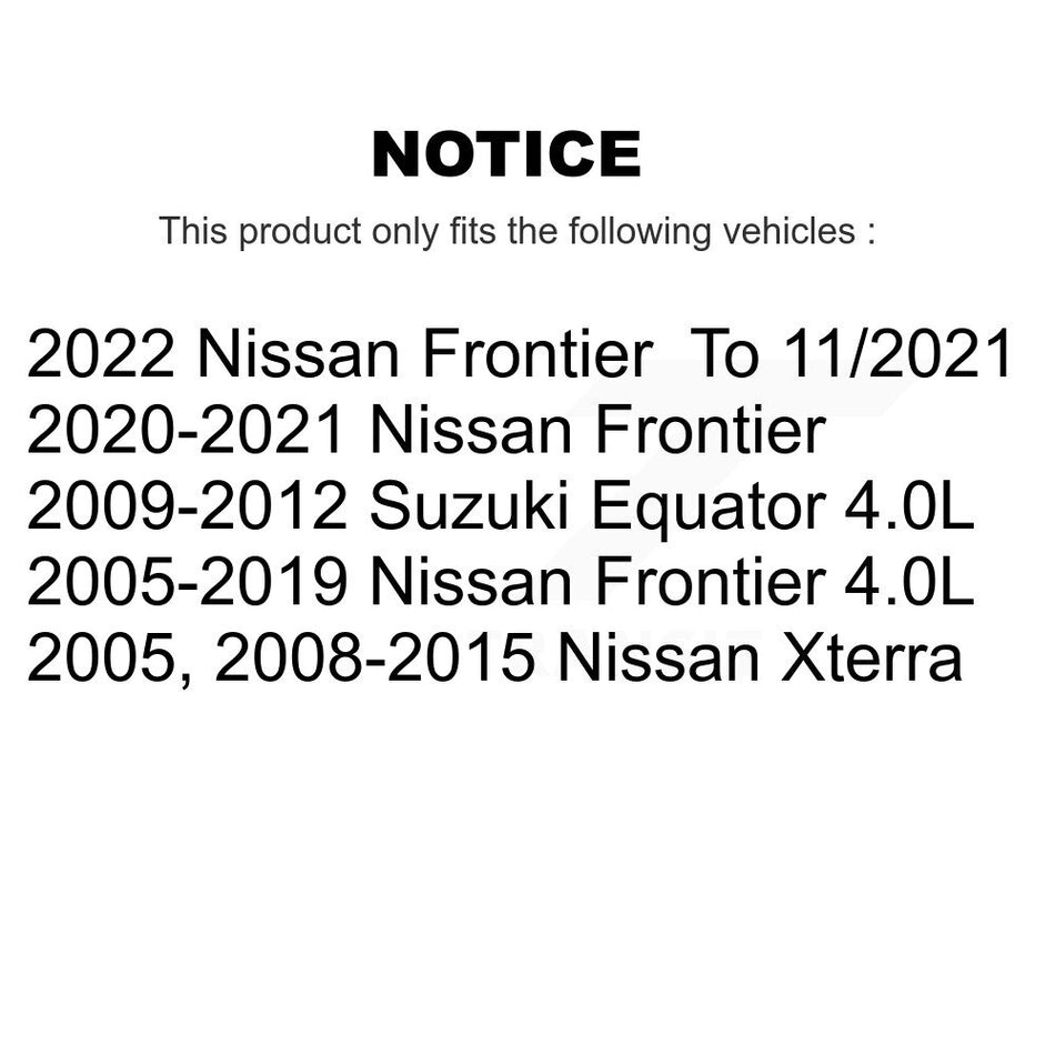 Front Rear Disc Brake Rotors And Semi-Metallic Pads Kit For Nissan Frontier Xterra Suzuki Equator K8F-101209