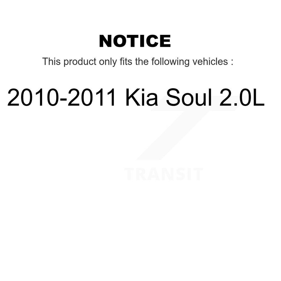 Front Rear Disc Brake Rotors And Semi-Metallic Pads Kit For 2010-2011 Kia Soul 2.0L K8F-101389